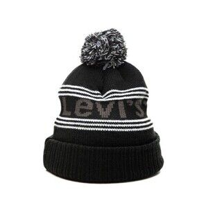 LEVI'S Kids' Boys Stacks Pompom Beanie Hat In Black NWT